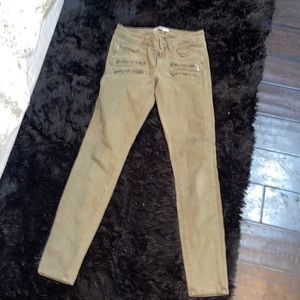 Army green Paige pants jeans 27 skinny flattering from Nordstroms